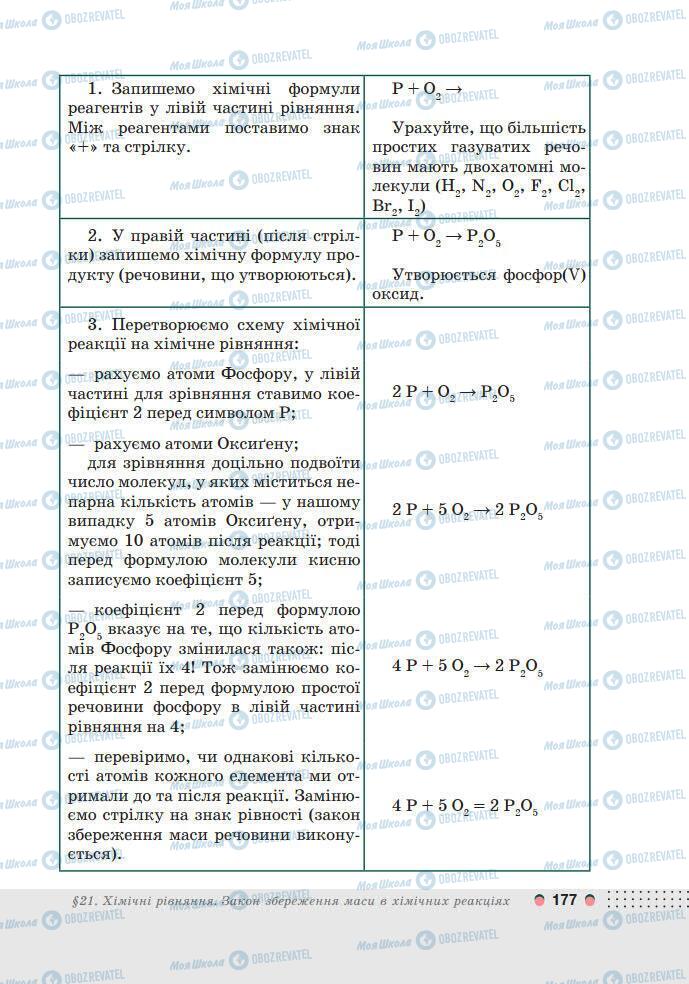 Підручники Хімія 7 клас сторінка 177