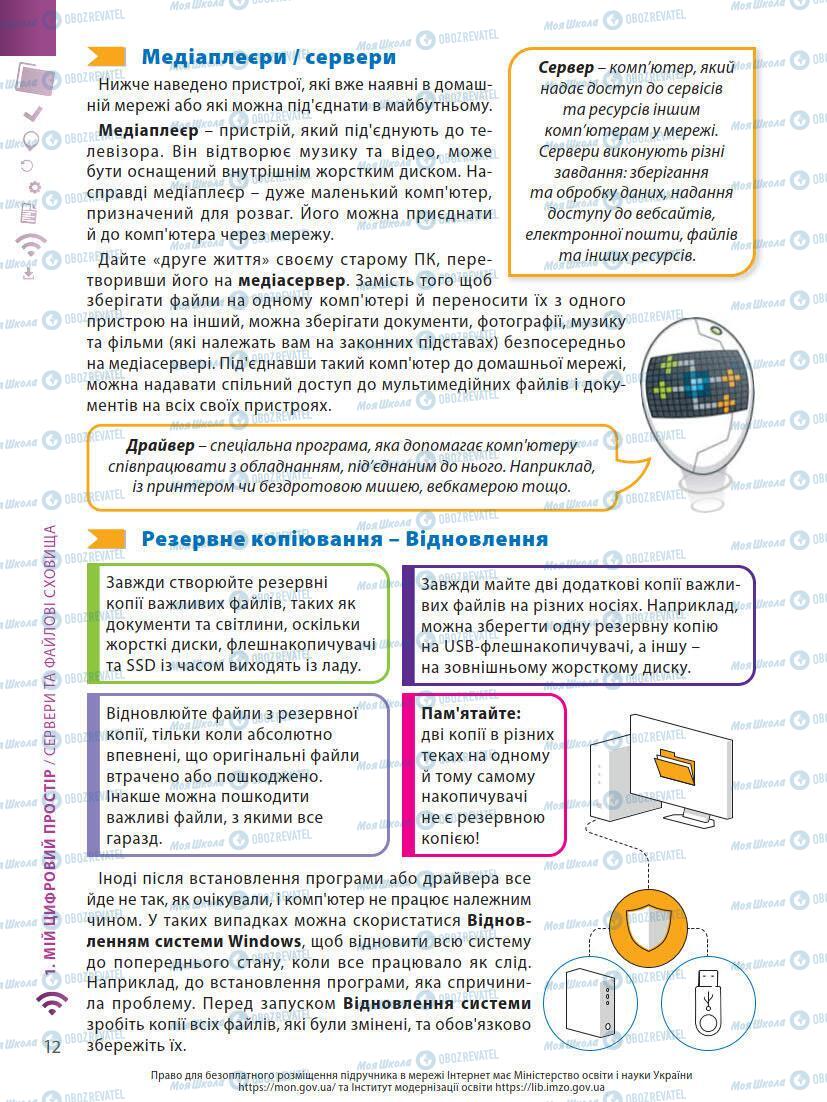 Підручники Інформатика 7 клас сторінка 12