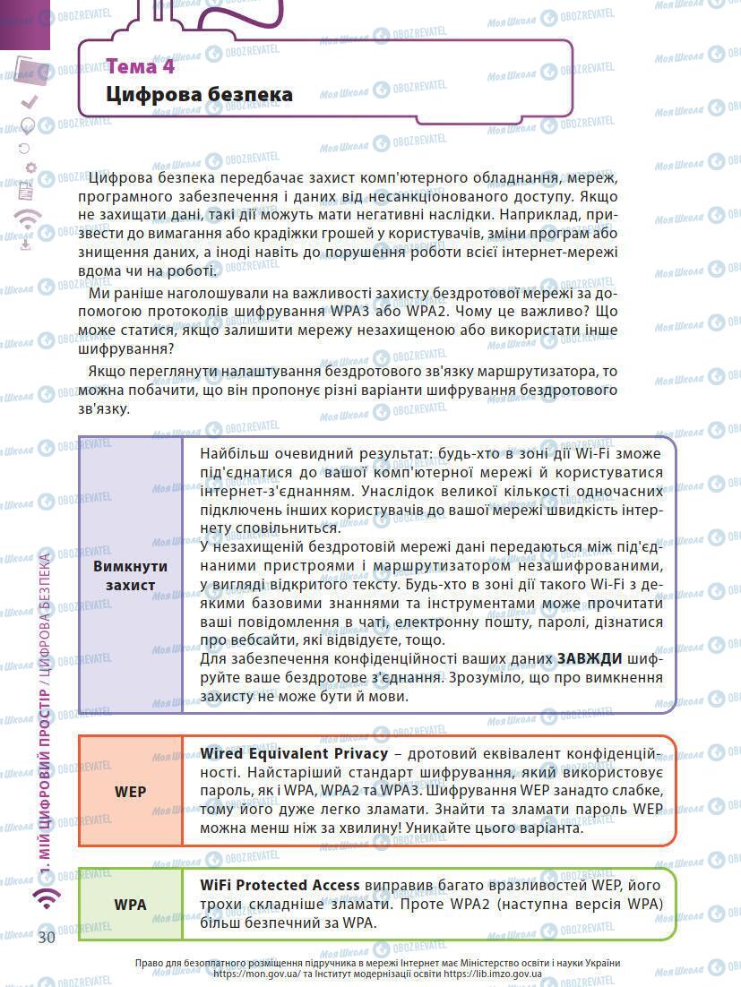 Підручники Інформатика 7 клас сторінка 30