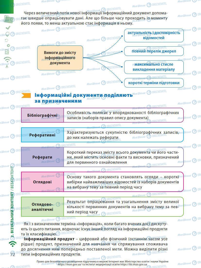 Підручники Інформатика 7 клас сторінка 72