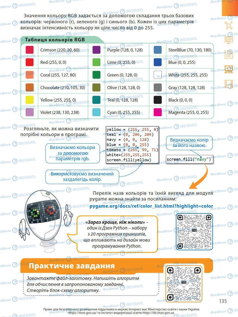 Підручники Інформатика 7 клас сторінка 135