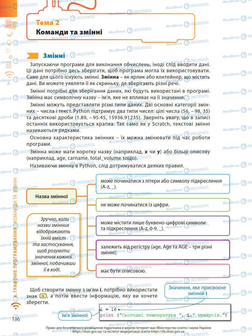 Підручники Інформатика 7 клас сторінка 136
