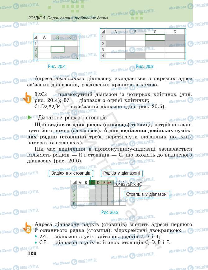 Підручники Інформатика 7 клас сторінка 128