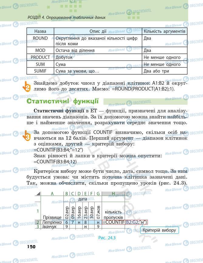 Підручники Інформатика 7 клас сторінка 150