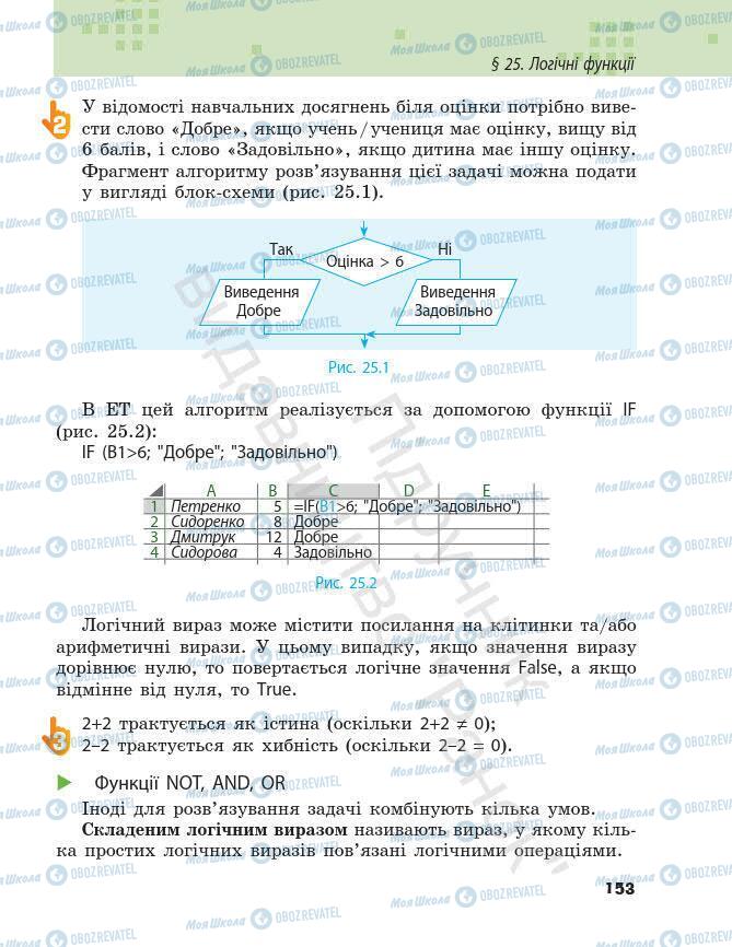 Підручники Інформатика 7 клас сторінка 153