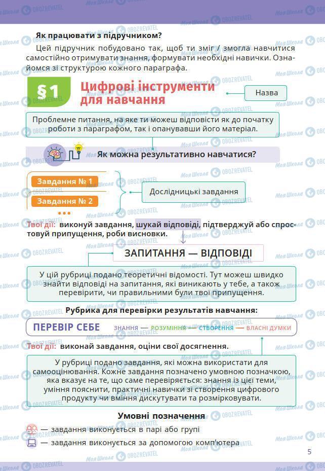 Підручники Інформатика 7 клас сторінка 5