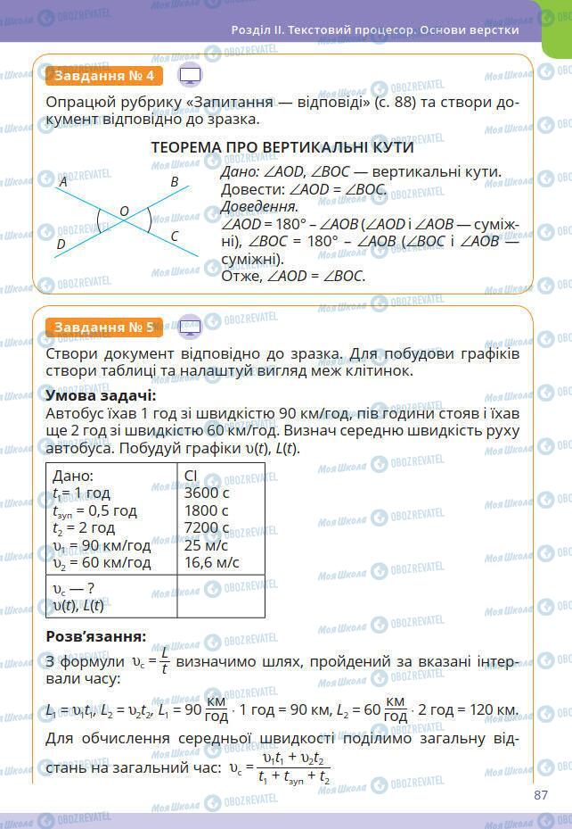 Підручники Інформатика 7 клас сторінка 87