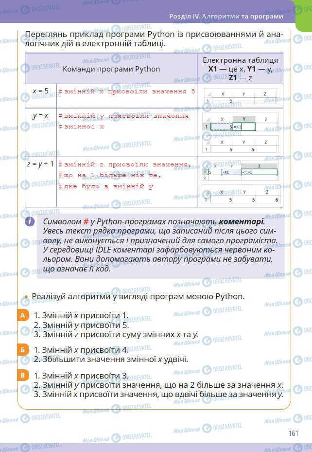 Підручники Інформатика 7 клас сторінка 161