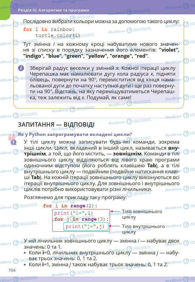 Підручники Інформатика 7 клас сторінка 194