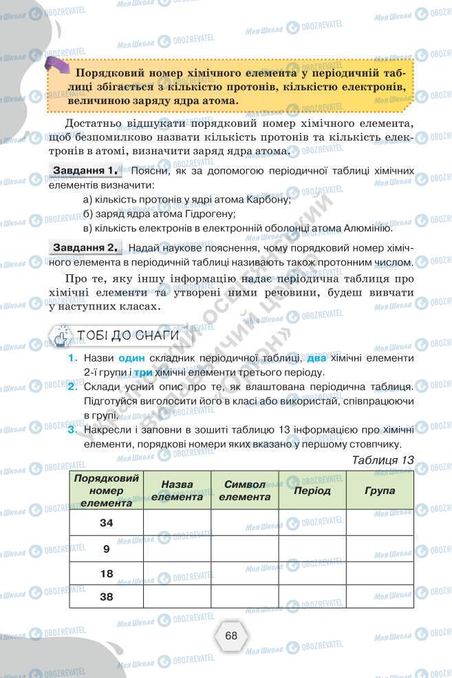 Підручники Хімія 7 клас сторінка 68