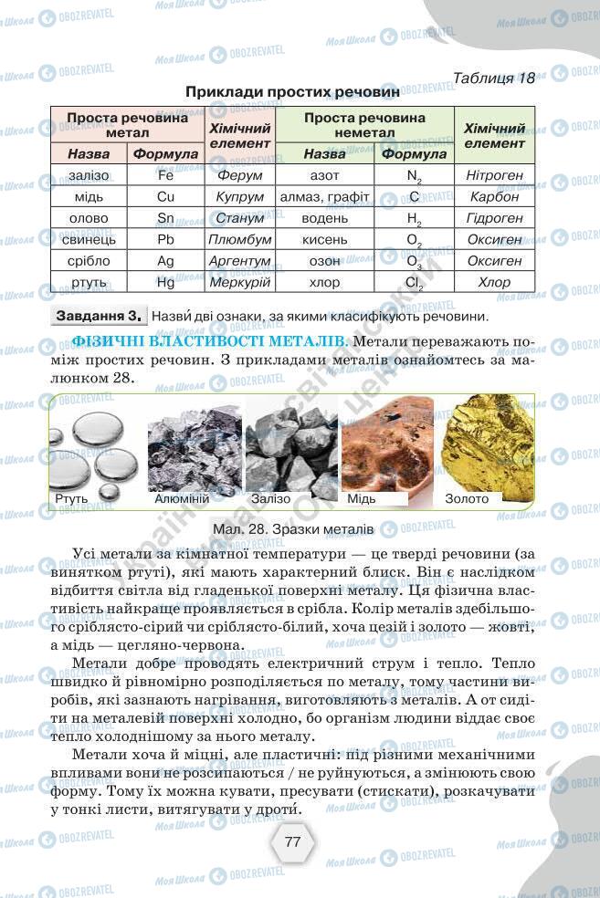 Підручники Хімія 7 клас сторінка 77
