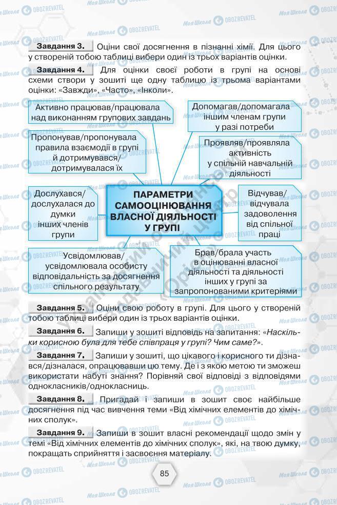 Підручники Хімія 7 клас сторінка 85