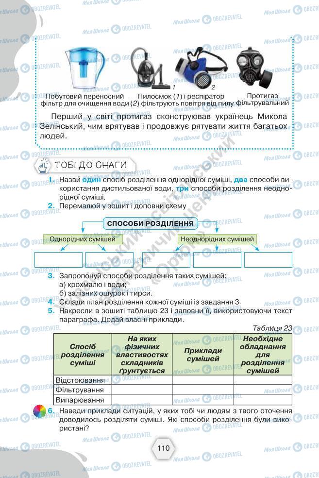 Підручники Хімія 7 клас сторінка 110