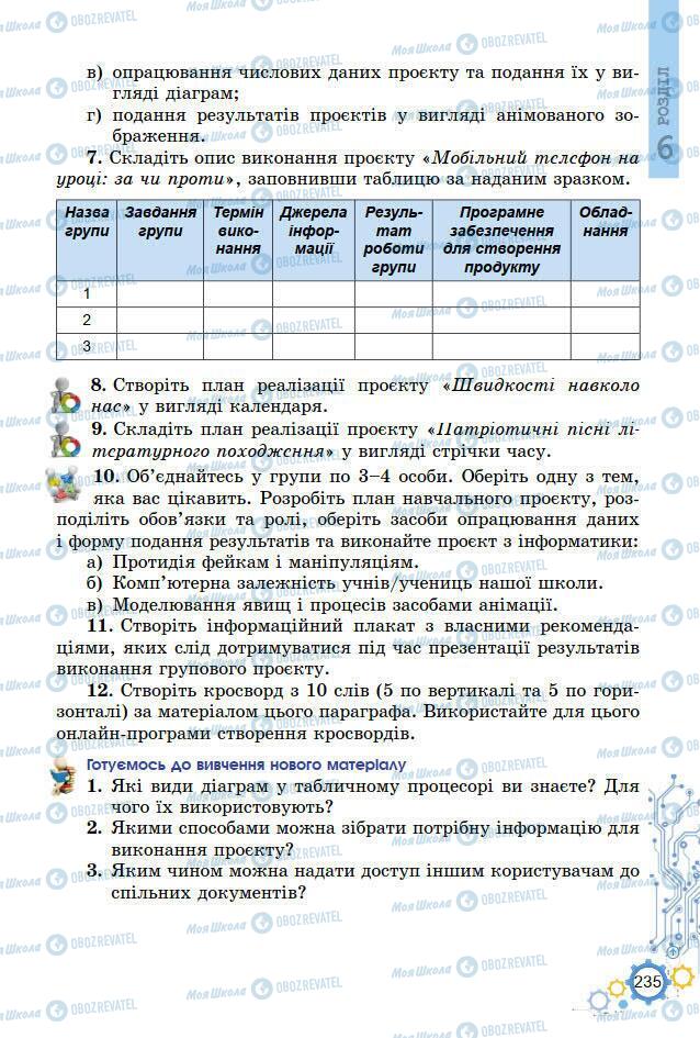 Підручники Інформатика 7 клас сторінка 235