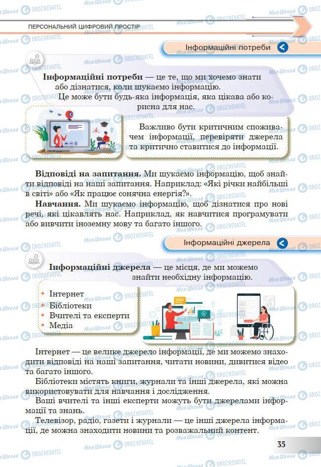 Підручники Інформатика 7 клас сторінка 35