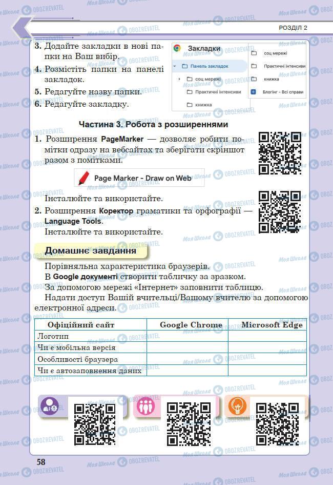 Підручники Інформатика 7 клас сторінка 58