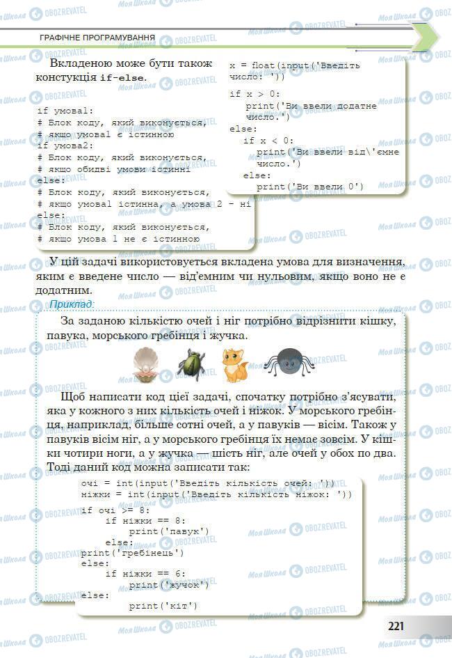 Підручники Інформатика 7 клас сторінка 221