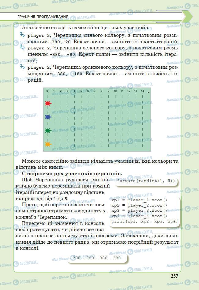 Підручники Інформатика 7 клас сторінка 257