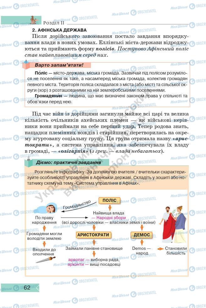 Учебники История Украины 7 класс страница 62