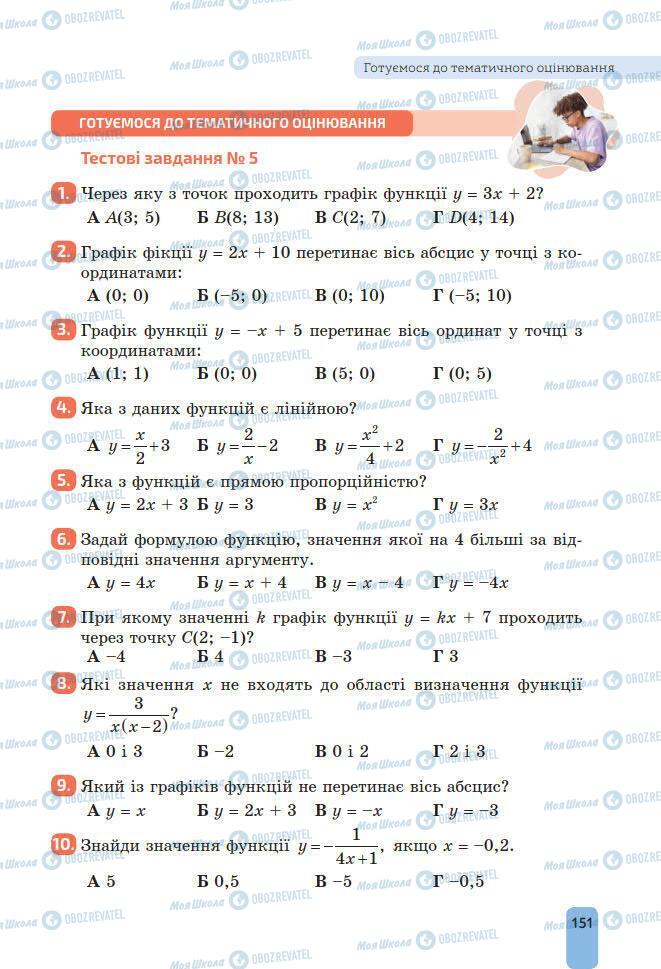 Підручники Алгебра 7 клас сторінка 151