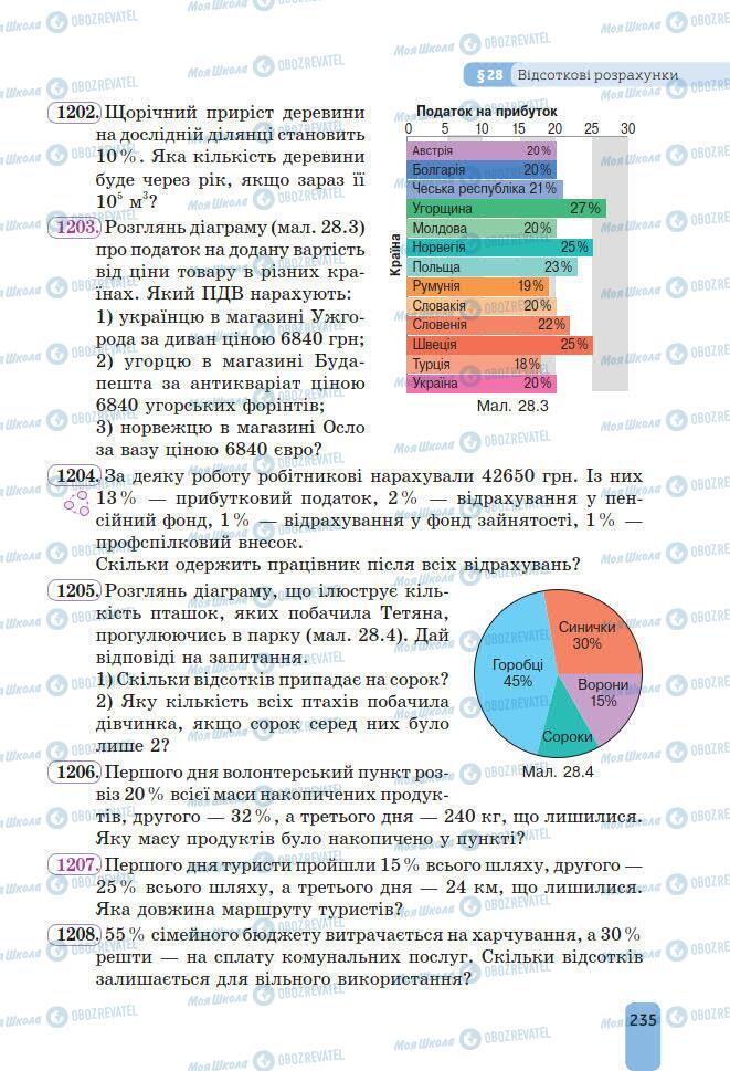 Підручники Алгебра 7 клас сторінка 235