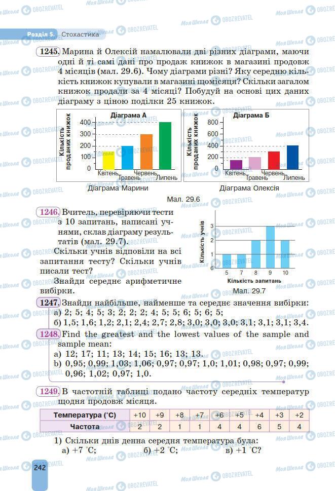 Підручники Алгебра 7 клас сторінка 242