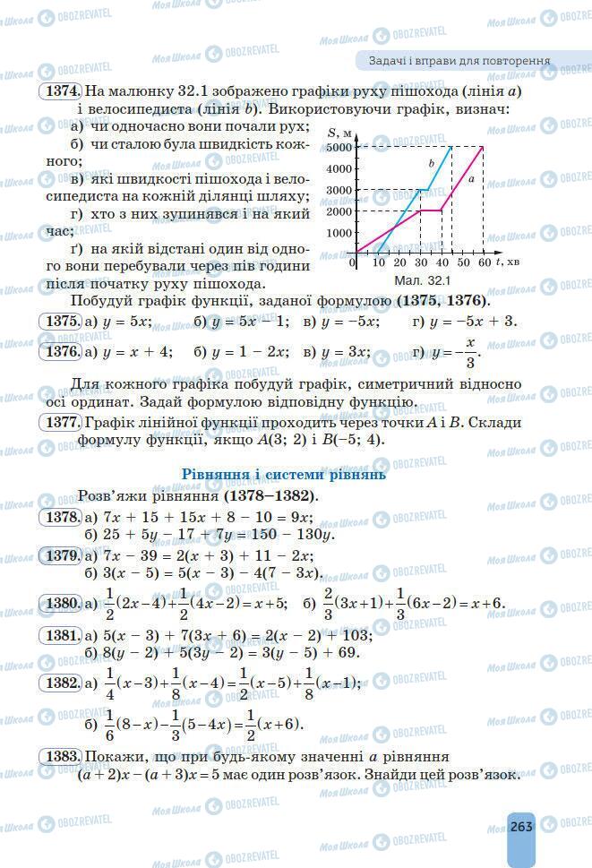Підручники Алгебра 7 клас сторінка 263