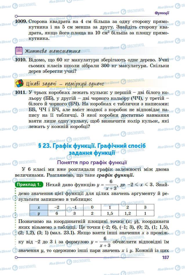 Підручники Алгебра 7 клас сторінка 187