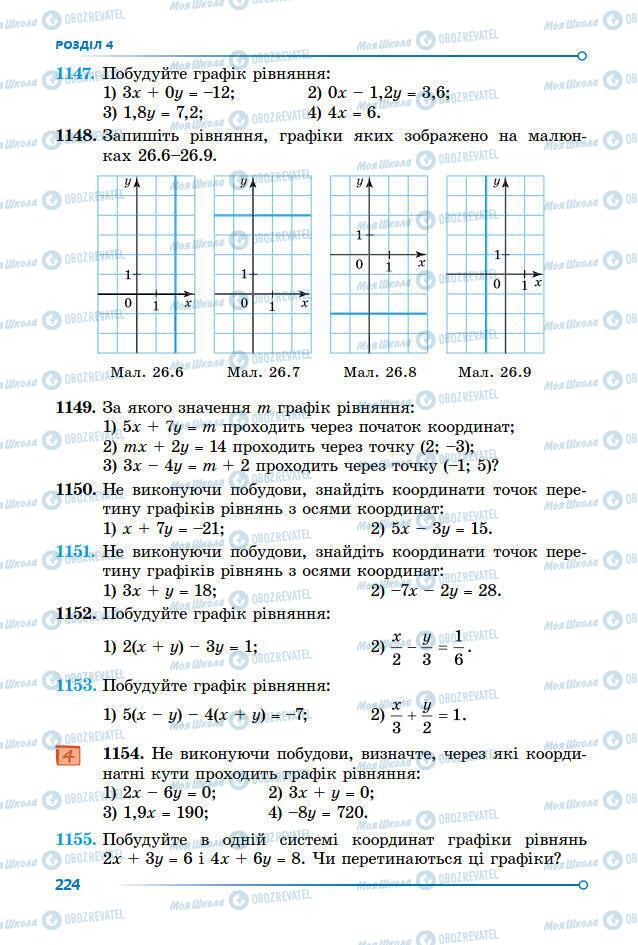 Підручники Алгебра 7 клас сторінка 224
