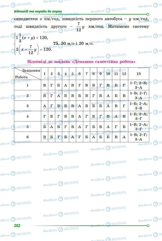 Учебники Алгебра 7 класс страница 282