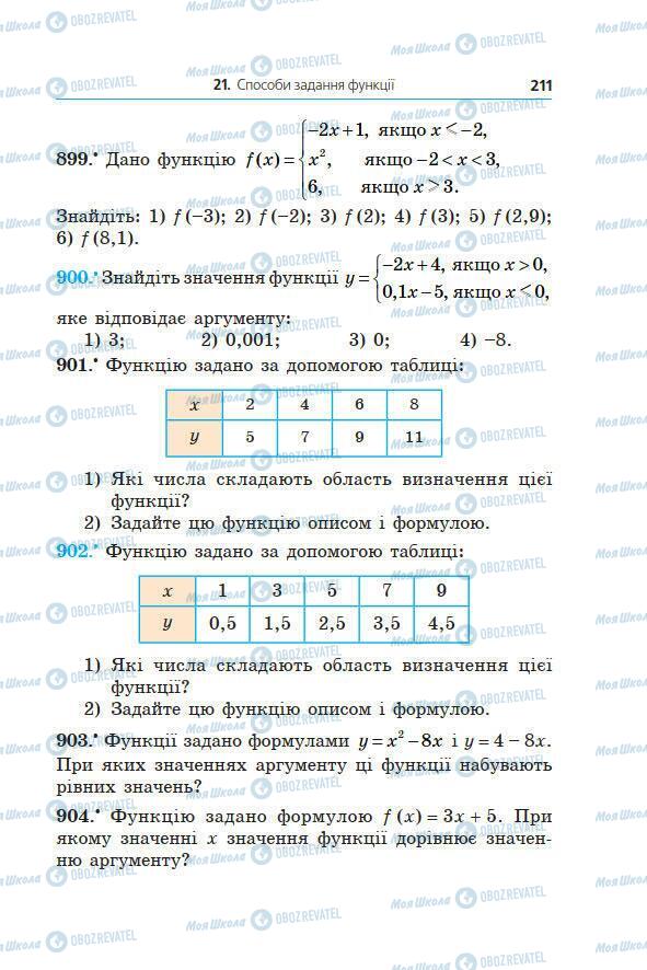 Підручники Алгебра 7 клас сторінка 211