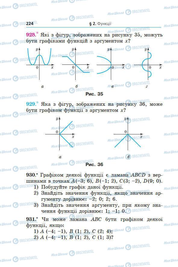 Підручники Алгебра 7 клас сторінка 224