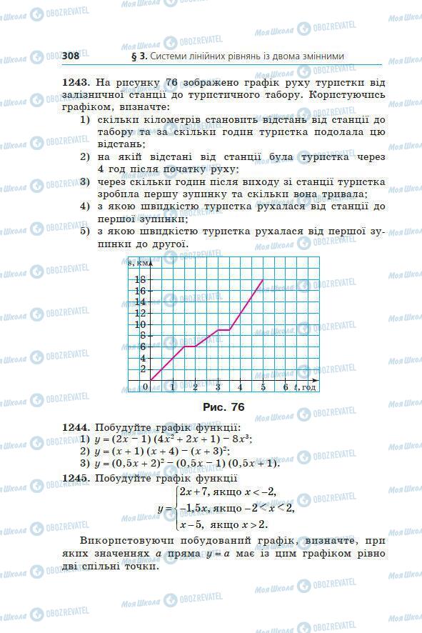 Підручники Алгебра 7 клас сторінка 308