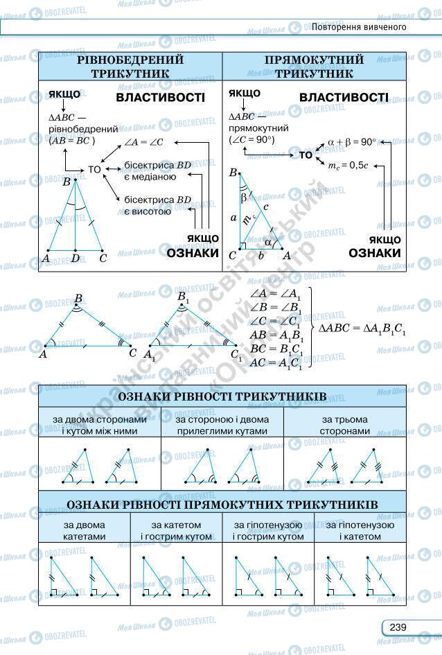 Підручники Геометрія 7 клас сторінка 239