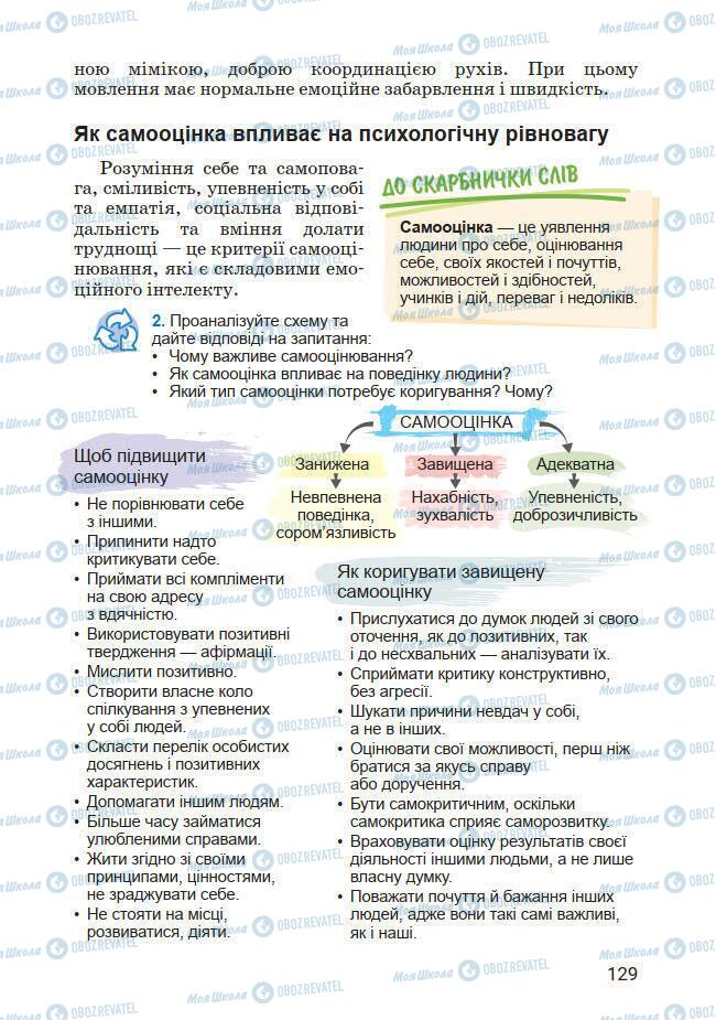 Підручники Основи здоров'я 7 клас сторінка 129