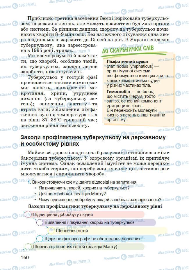 Підручники Основи здоров'я 7 клас сторінка 160