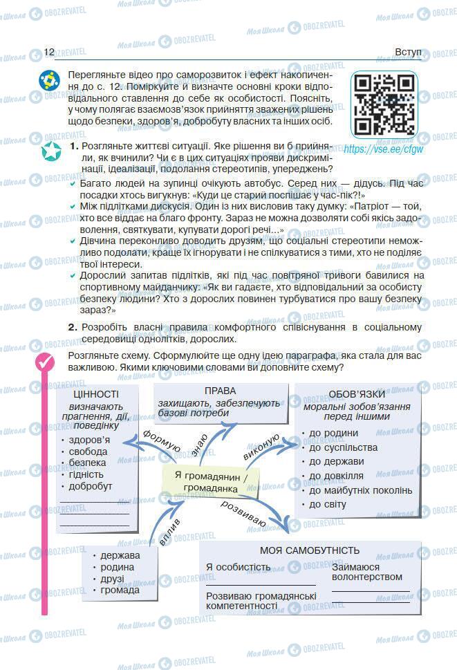 Учебники Основы здоровья 7 класс страница 12