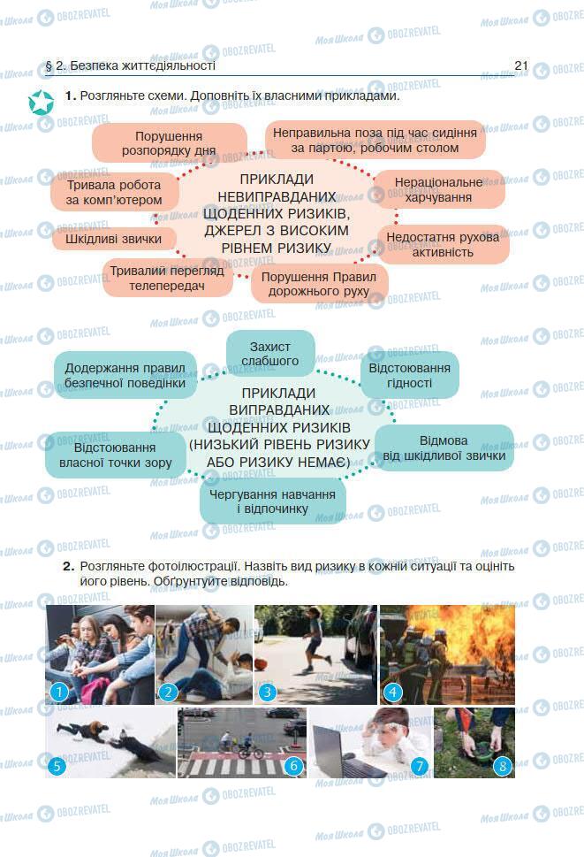 Підручники Основи здоров'я 7 клас сторінка 21