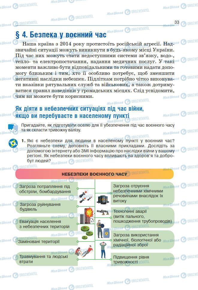 Учебники Основы здоровья 7 класс страница 33