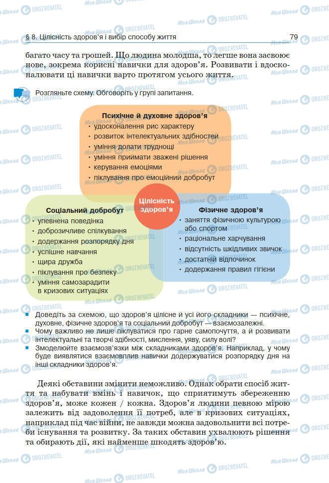 Підручники Основи здоров'я 7 клас сторінка 79