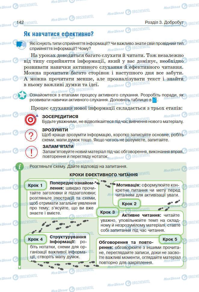 Учебники Основы здоровья 7 класс страница 142