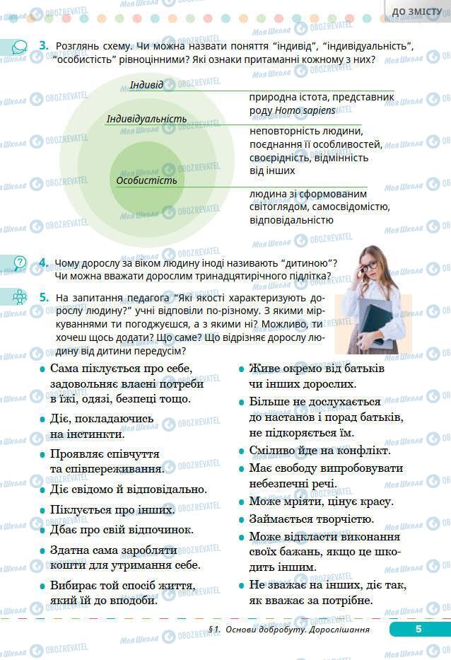 Учебники Основы здоровья 7 класс страница 5