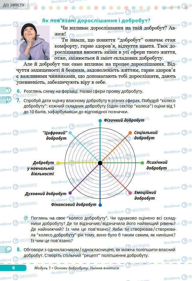 Підручники Основи здоров'я 7 клас сторінка 6