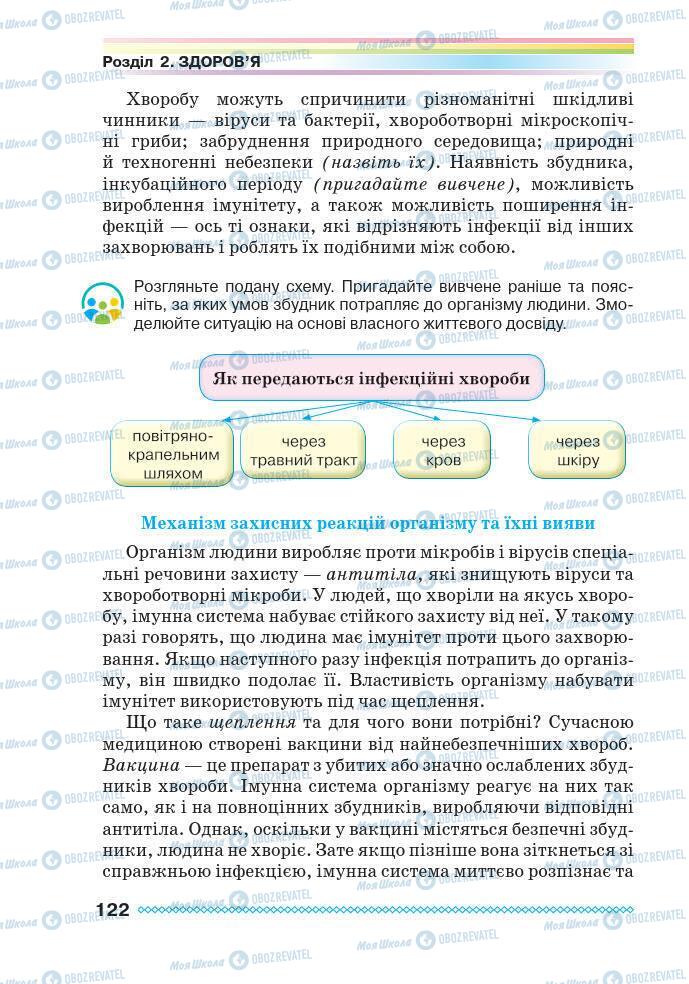 Підручники Основи здоров'я 7 клас сторінка 122