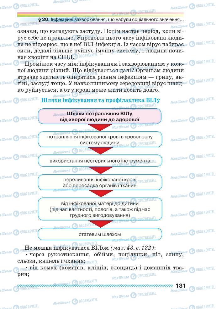 Підручники Основи здоров'я 7 клас сторінка 131
