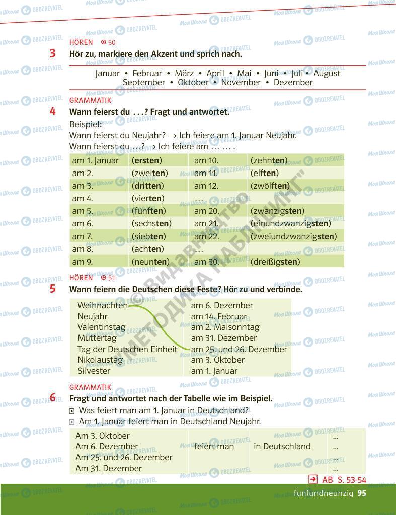 Підручники Німецька мова 6 клас сторінка 95