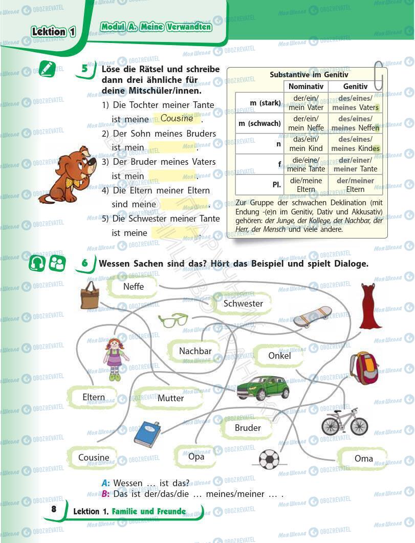 Учебники Немецкий язык 6 класс страница 8