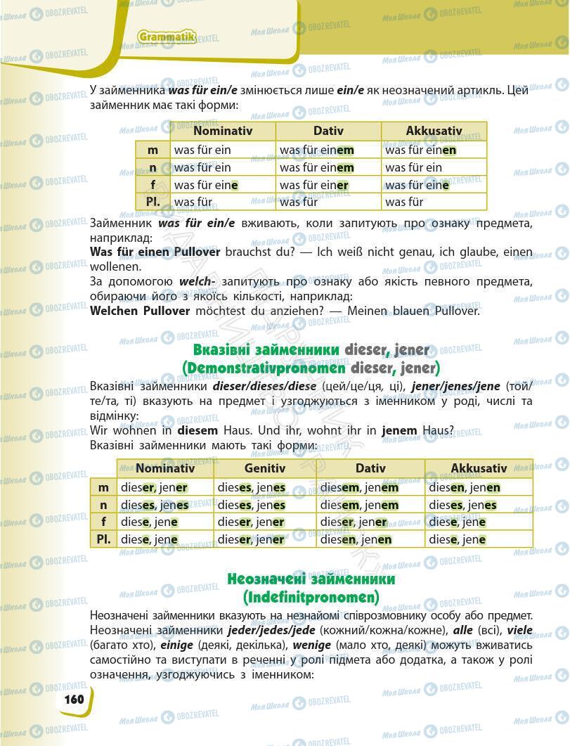 Підручники Німецька мова 6 клас сторінка 160