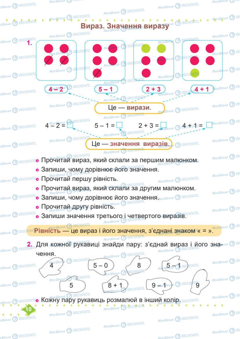 Учебники Математика 1 класс страница 10