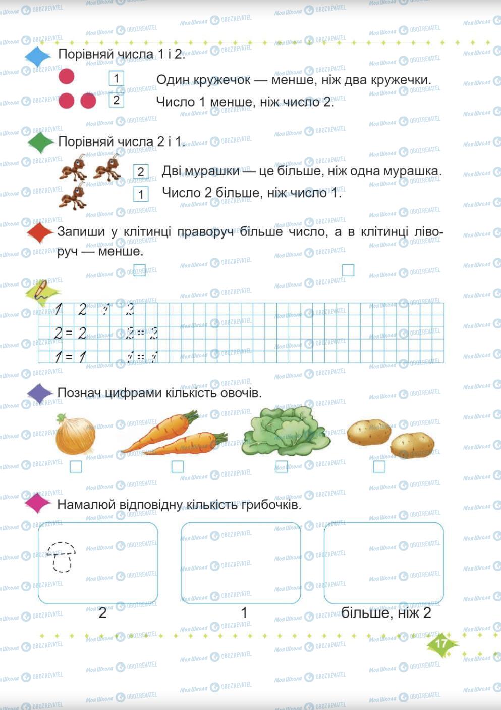 Учебники Математика 1 класс страница 17